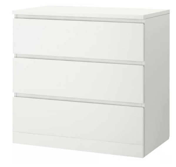 Drie lade kast